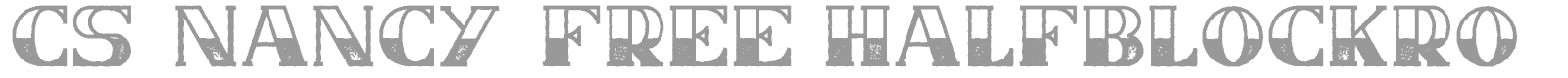 CS Nancy Halfblock font preview